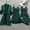 Green, variant on HuaLeiMao Women Pajama Sets Sexy Lace Stitching Satin Pajamas Set Underwear Suspenders Night-Robe Nightdress Pajamas 4-Piece Set