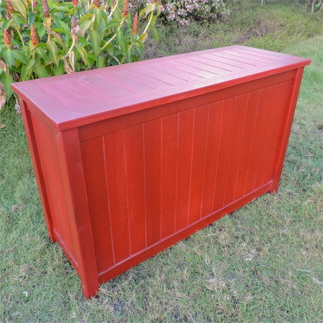 International Caravan Royal Fiji Coffre de Terrasse pour Patio en Rouge Grange