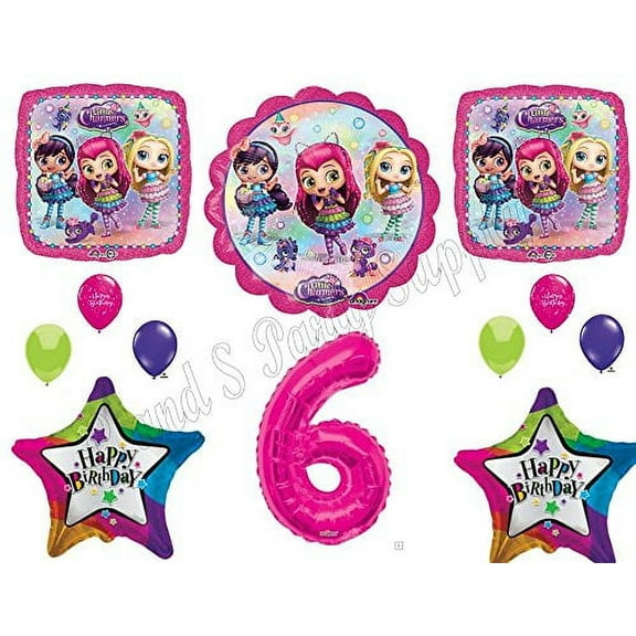 LITTLE CHARMERS 6th Sixth Birthday Party Balloons Decoration Supplies Nick Hazel