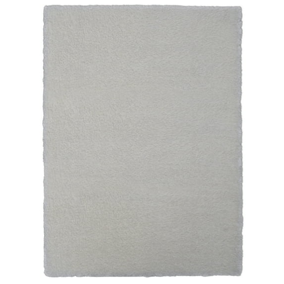 eCarpetGallery Faux Fur Rug for Bedroom, Fluffy Rug for Living Room, Supersoft, Bedside, Floor Mat, Sofa Seat Cover, 2' x 3', Ivory