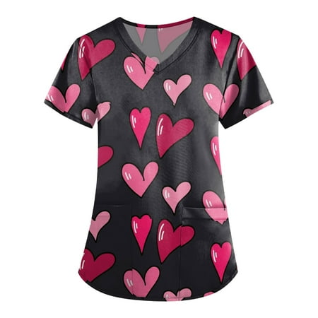 

CHMORA Women s Performance V-Neck Medical Scrub Stretch Tops
