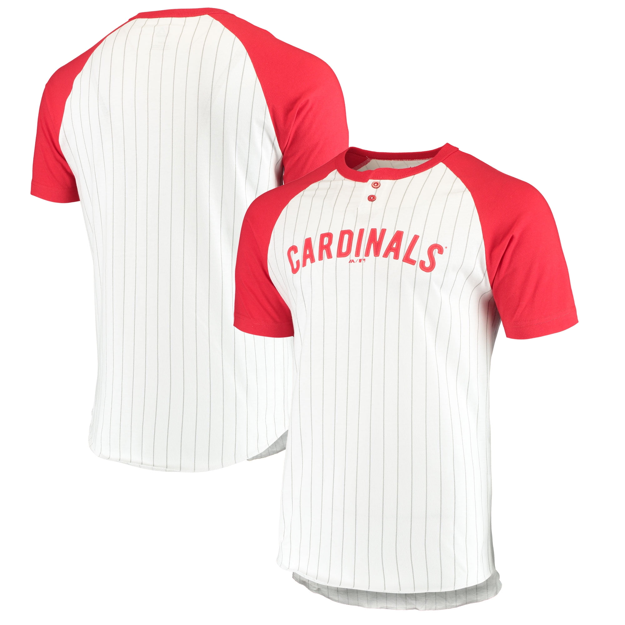 St. Louis Cardinals Majestic Everything in Order Domestic Pinstripe T-Shirt - White - Walmart ...