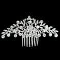 thumbnail image 2 of del cabellero de las mujeres del Rhinestone del cristal de nupcial de la de 3 de la de graduación del Soledad Peine para el cabello de bodas de plata, 2 of 9