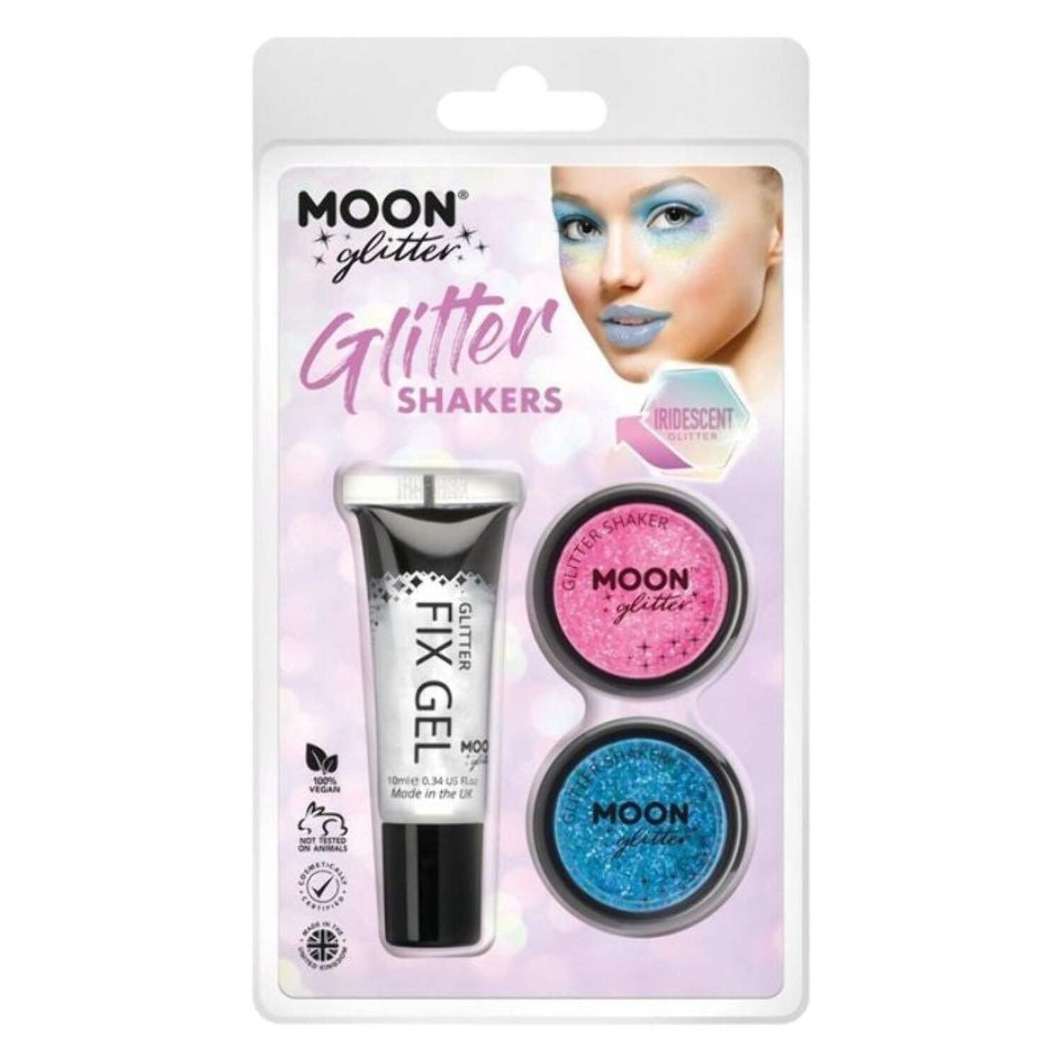 Moon Glitter Themed Clamshells Pink G32505 Costume Make Up Moon Glitter Themed Clamshells Pink G32505 Costume Make Up