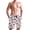 Blue Red Star Handdrawn, variant on Men's Quick Dry Swim Trunks Beach Shorts Casual Summer Board Shorts with Pockets, Red Leopard