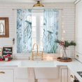 thumbnail image 3 of Sheer Curtain 63 Inch Length 2 Panels Light Filtering Window Curtain Summer Ocean Sheer Voile Curtains Rod Pocket Window Treatment for Kitchen Living Room Coastal Jellyfish Coral Turquoise, 3 of 9