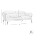 thumbnail image 4 of Modern Leather Sofa - 3 Seater Couch with Metal Legs - Stylish Living Room Seating, 4 of 8