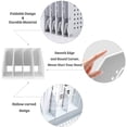 thumbnail image 4 of shiyou-Desktop File Magazine Folder Holder 4 Section Plastic Hollow Documents Foldable Organizer File Cabinet Shelf Frames Dividers Rack Display and Storage (White), 4 of 4