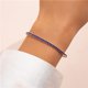 thumbnail image 3 of Pulsera ajustable con diamantes completos, popular europeo y americano, circonita redonda de 4mm, cristal de una sola fila para mujer, 3 of 5