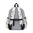 thumbnail image 3 of Cat and Bowtie White Pattern Cute School Backpack with Padded Back and Adjustable Shoulder Straps 13.4"x11"x4.7", 3 of 5