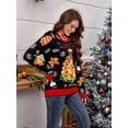 thumbnail image 6 of Hristmas Sweaters for Women Cute Fuzzy Funny Wintertime and Holiday Parties Knitted Pullover Sweater Dark Blue L, 6 of 10