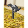 thumbnail image 6 of CreativeArrowy Yard Sign Puppy Decorated Ground Plug No Pooping 27x20x0.85cm Lawn Black Garden Decoration American Grass Pet Metal Dog, 6 of 7