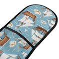 thumbnail image 2 of Dailycode Double Sided Oven Mitt with Loop Heat Resistant Kitchen Long Potholders 7" x 35" Schooner Ship and Hat, 2 of 6