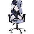 thumbnail image 3 of Printed Office Chair Covers, Stretch Computer Chair Cover Universal Boss Chair Covers Modern Simplism Style High Back Chair Slipcover - Leaves and Flowers, Medium, 3 of 7
