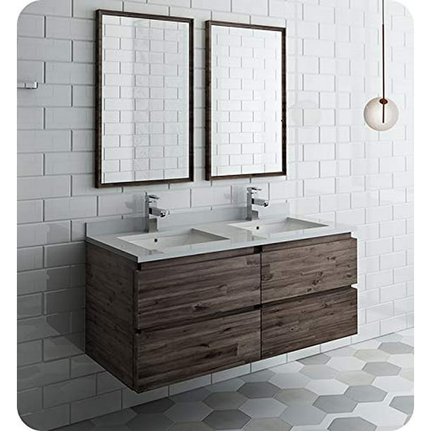 Formosa 48 Wall Hung Double Sink, Wall Hung Double Vanity