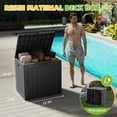thumbnail image 6 of fazzn 30 Gallon Resin Deck Box Waterproof Outdoor Storage Box for Patio Furniture Pool Accessories Indoor Storage for Cushion Garden Tools (Black), 6 of 7