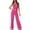 Hot Pink, variant on Ltctricy Jumpsuits for Women off Shoulder Sleeveless Asymmetrical Wide Leg Long Pants Dressy Casual Full Length Rompers
