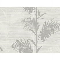 Kenneth James Away On Holiday Grey Palm Wallpaper, 27-in by 27-ft, 60.8 sq. ft