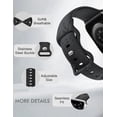 thumbnail image 2 of Compatible con correas de Apple Watch de 38/40/41 mm, correa deportiva con patrón de diente de león grabado de repuesto para iWatch Series 8/7/SE/6/5/4/3/2/1, negro y blanco, 2 of 4