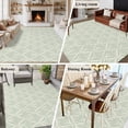 thumbnail image 5 of 5'x7' Area Rugs, Teal Floral Indoor Outdoor Area Rug for Living Room Bedroom, Vintage Modern Geometric Abstract Art Washable Bathroom Rugs Kitchen Floor Carpet Mats Home Decor Aesthetic, 5 of 8