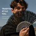 thumbnail image 5 of Black Lace Handheld Fan, Folding Hand Fan with Tassel, Lightweight Portable Handheld Fan for Summer, Wedding, Elegant Handheld Fan, Festival Decorative Fan, Portable Fan for Dancing Party, 5 of 5