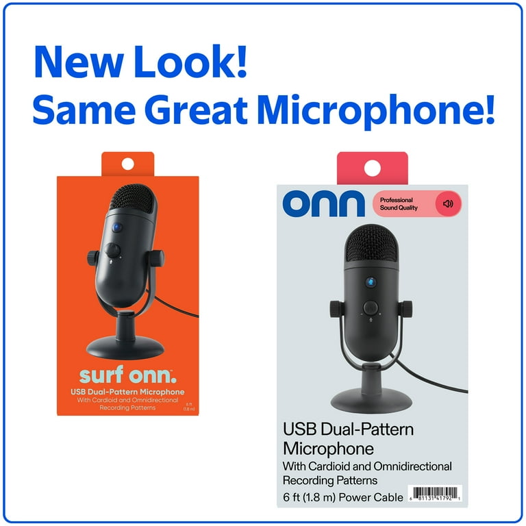 onn. USB Dual-Pattern Microphone
