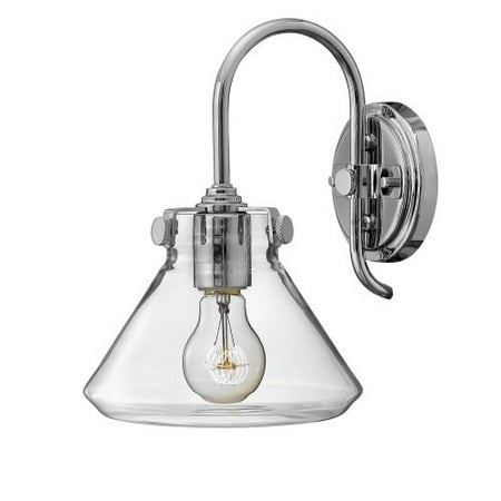 Hinkley Lighting 3176 1 Light Indoor Wall Sconce with Clear Cone Shade from the