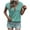 Light Blue-71, variant on Mittory Women Summer Lace Short Sleeves Zip Up Tops Casual V Neck T-Shirt Loose Fit Tunic Tops Blouses