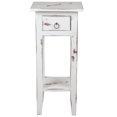 thumbnail image 3 of Sunset Trading Table d'Appoint Étroite en Bois Style Cottage en Blanc Vieilli, 3 of 5