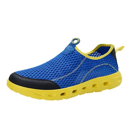 

kamemir Shoes for Men Men s High Range Hands Free Slip-in Sneaker(Blue 9)