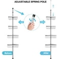 thumbnail image 6 of Corner Shower Caddy Tension Pole: Adjustable Rustproof 4-Tier Inside Bathroom Organizer - 47-121 inch Quick Installation Bathtub Shelves for Shampoo Storage - Rod Floor Standing Bath Rack, 6 of 6