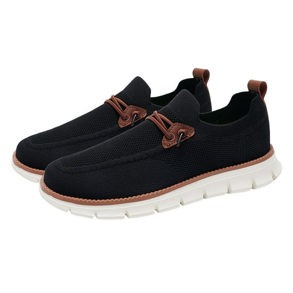 Tao Tao Breeze Shoes For Men Oxfords Lace-Up Lightweight Casual Walking Shoes Comfortable Dress Shoes For Men Fashion Casual Mesh Shoes Soft Sole Shoes Black 47