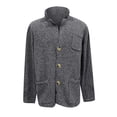 thumbnail image 4 of Men's Button Front Knit Jacket Long Sleeve Casual Outerwear Sweater Cardigan, 4 of 6