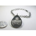 thumbnail image 4 of Custom Engraved Tear Drop Dog Tag Silver Tone Stainless Steel with Rolo Chain Bracelet or Necklace, 4 of 7