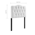thumbnail image 5 of Modern Vinyl Twin Tufted Panel Headboard with Wood Frame in White, 5 of 5
