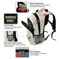 thumbnail image 5 of FORMRS Unisex Backpack Elementary School Travel Bookbag with Reflective Stripes, Black Astronaut, 5 of 7