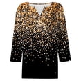thumbnail image 3 of PuLe Women's Top Women's Casual 3/4 Sleeve T-Shirts Trendy 2024 Floral Gradient Graphic Blouses Casual V Neck Tops Work Tees Blouses, 3 of 4