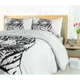 thumbnail image 5 of Ambesonne Savannah Duvet Cover Sets, Sketch of Tiger African, 2-King, White Black, 5 of 7