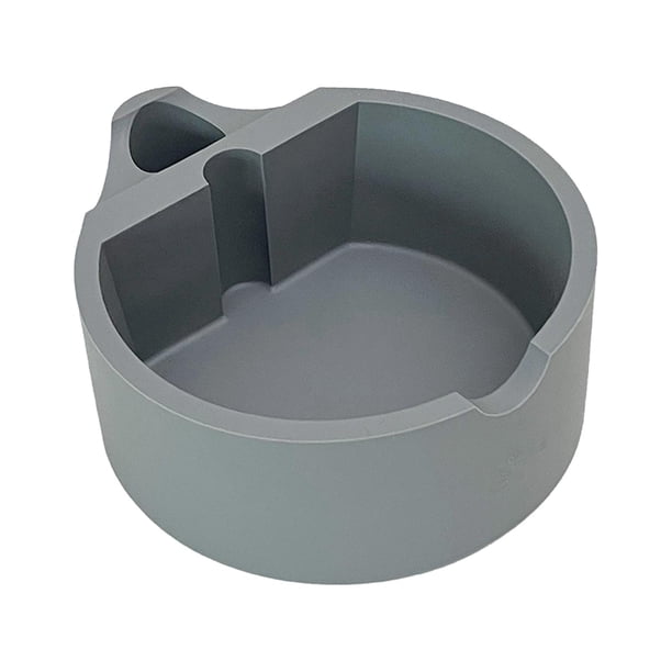 Caja de accesorios antideslizante de gran capacidad, fácil de limpiar, contenedor para posos de café espresso Gris