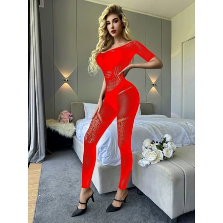 Generic One Piece Sexy Fishnet Clothes Sexy Lingerie Sexy Pajamas One-Piece Stockings Transparent Passion Fishnet Clothes Pajamas