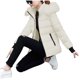thumbnail image 4 of Chaquetas y abrigos casuales de manga larga con capucha Chaqueta de invierno para mujer con capucha en la cintura y para superar las capas exteriores de manga larga Abrigo de mujer, 4 of 7