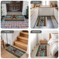 thumbnail image 6 of Texas Star Door Mat&nbsp;Indoor Outdoor Entrance, Non Slip Small Rug for Kitchen Bathroom Entryway Rug, Teal Brown Farmhouse Wooden Country Washable Doormat Floor Mat for Office Home Decor 16x24 Inch, 6 of 8