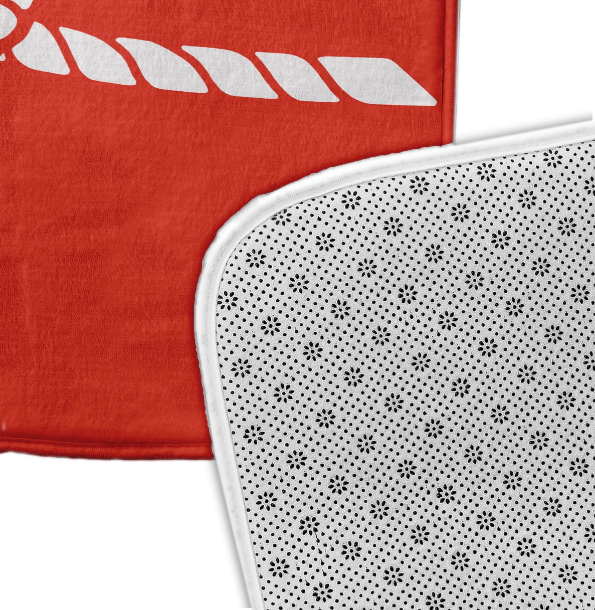 Simply Daisy 34" x 21" Plush Microfiber Orange Carrick Bend Bath Mat