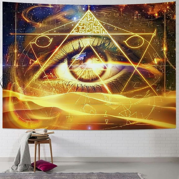 BCIIG  Egyptian Horus Eye Tapestry Wall Hanging Egyptian Pyramids Wall Tapestry Starry Sky Tapestries Wall Art Wall Blanket for Bedroom Home Decor