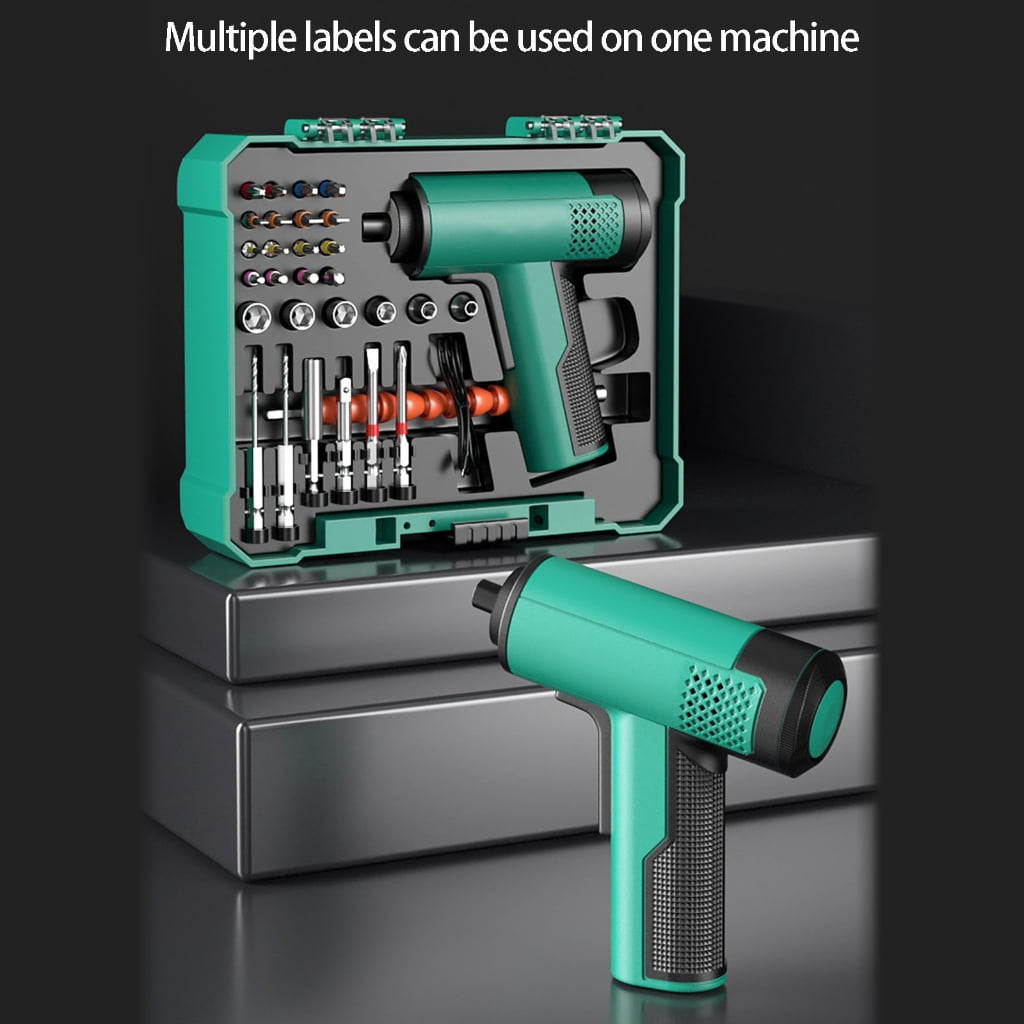 Cordless Electric Screwdriver Set Magnetic Extension Rod Rechargeable Battery