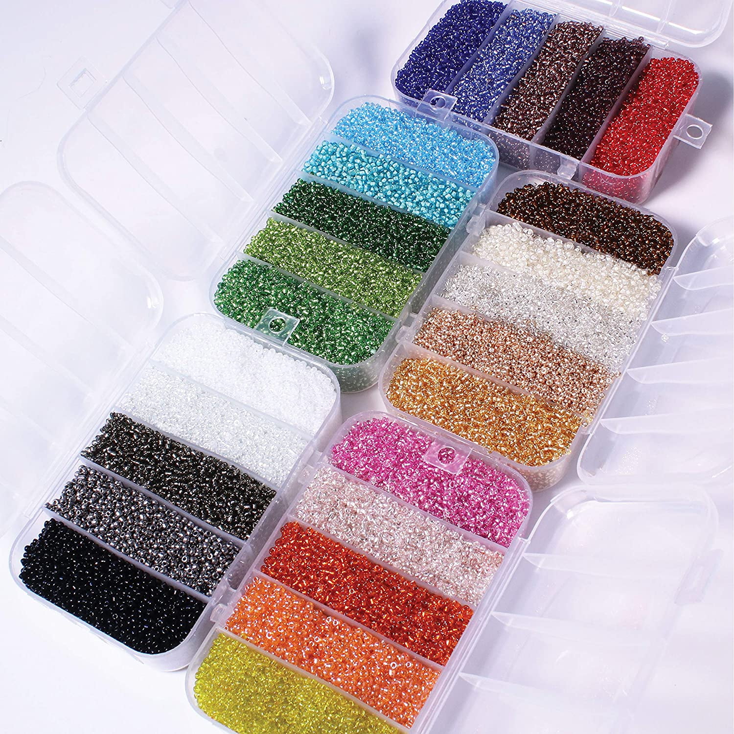 The Beadsmith Bead Caddy Portable Bead Set w/Jewelry Making Supplies. Includes 1000+ gm of Seed Beads Plus Accessories & Storage, Make Necklace, Earrings, Bracelets, Bangle Bracelet, Waist Jewelry