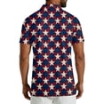 thumbnail image 2 of Men's USA 250th Anniversary American Flag Palm Tree Polo Shirt Patriotic Casual Short Sleeve America 250 Merchandise, 2 of 6