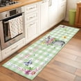 thumbnail image 3 of Happy Easter Kitchen Runner Rug 2x6 Washable Runners for Hallway Non Slip Cute Bunny Spring Flowers Butterfly Green Plaid Large Area Rug Indoor Floor Carpet for Bathroom Laundry Entryway Bedroom, 3 of 8