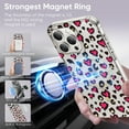 thumbnail image 2 of Magnetic Designed for iPhone 15 Plus Case Clear Compatible with MagSafe Cute Leopard Print Pattern Soft TPU Bumper Shockproof Anti-Scratch Slim Phone Cover for iPhone 15 Plus, Rose, 2 of 7