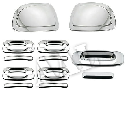 - AAL Premium Chrome Cover Combo For 1999 2000 2001 2002 2003 2004 2005 2006 CHEVY SILVERADO MIRROR CAP+4 Doors HANDLE+TAILGATE Without Keyhole